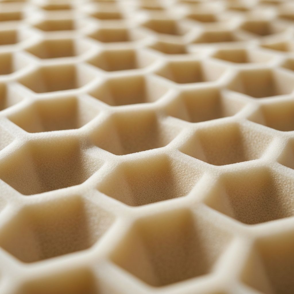 HexCloud gel memory foam hexagonal pattern close-up