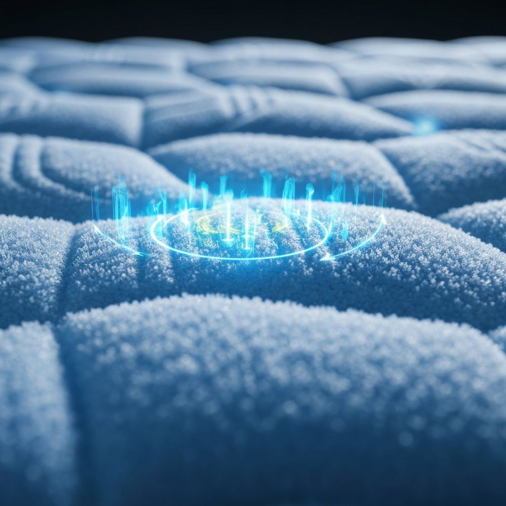 Reactex cooling system close-up showing icy blue surface